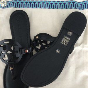 NEW Tory Burch® Miller Black Thong Sandal Size 10M